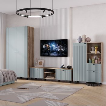 Стенка Олива комп.3 шарли бриз (БТС) в Камышлове - kamyshlov.mebel-e96.ru