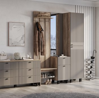 Прихожая Олива муссон софт, модульная (БТС) в Камышлове - kamyshlov.mebel-e96.ru