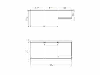 Кухонный гарнитур 1800 мм Ольвия-8 (Росток) в Камышлове - kamyshlov.mebel-e96.ru