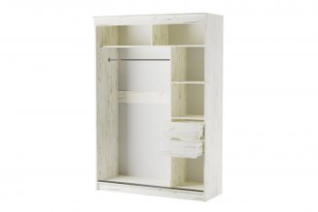 Шкаф-купе Орион 1500 мм крафт белый (Памир) в Камышлове - kamyshlov.mebel-e96.ru