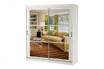 Шкаф-купе Орион 1500 мм крафт белый (Памир) в Камышлове - kamyshlov.mebel-e96.ru