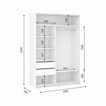 Шкаф-купе 1500 мм Оскар (ИЦ) в Камышлове - kamyshlov.mebel-e96.ru