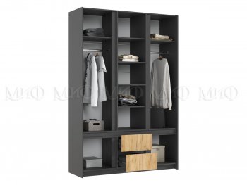 Шкаф 1500 мм Остин крафт/графит (Миф) в Камышлове - kamyshlov.mebel-e96.ru