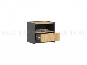Тумба прикроватная Остин крафт/графит, 2 шт (Миф) в Камышлове - kamyshlov.mebel-e96.ru
