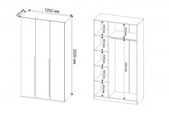 Шкаф 1200 мм Пальма, Сатин (ДСВ) в Камышлове - kamyshlov.mebel-e96.ru