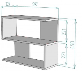 Полка S27 (Графит) в Камышлове - kamyshlov.mebel-e96.ru