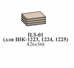 Полки ЛУНА (ПЛ-01 для ШК-1223, ШК-1224) Бодега белая в Камышлове - kamyshlov.mebel-e96.ru | фото