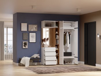 Прихожая Прага модульная, белый (Handis) в Камышлове - kamyshlov.mebel-e96.ru