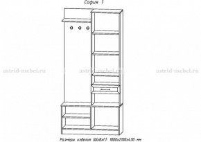 Прихожая София 1 (АстридМ) в Камышлове - kamyshlov.mebel-e96.ru