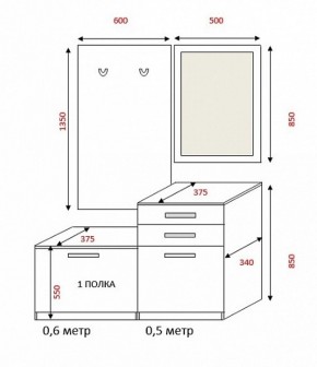 Прихожая Визит (1100) РиИКМ в Камышлове - kamyshlov.mebel-e96.ru