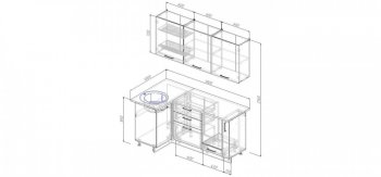 Угловой кухонный гарнитур Руанда 1800х1000 мм в Камышлове - kamyshlov.mebel-e96.ru