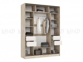 Шкаф-купе 1800 мм Роджина крафт серый/кашемир (Миф) в Камышлове - kamyshlov.mebel-e96.ru
