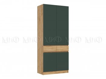 Шкаф 1000 мм Роджина крафт/изумруд (Миф) в Камышлове - kamyshlov.mebel-e96.ru