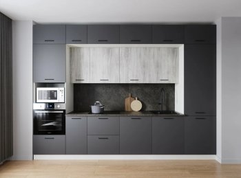 Кухонный гарнитур Санторини 3400 мм МДФ (Санвут) в Камышлове - kamyshlov.mebel-e96.ru