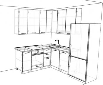 Кухонный гарнитур угловой 2000*1400 мм (Санвут) в Камышлове - kamyshlov.mebel-e96.ru
