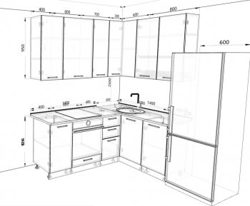 Кухонный гарнитур угловой 2000*1400 мм (Санвут) в Камышлове - kamyshlov.mebel-e96.ru