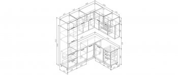 Кухонный гарнитур угловой Пайн 2200*1700 мм (Санвут) в Камышлове - kamyshlov.mebel-e96.ru