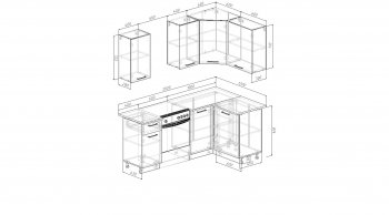 Кухонный гарнитур угловой Элеганция 2000*1200 мм (Sanvut) в Камышлове - kamyshlov.mebel-e96.ru