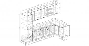 Угловой кухонный гарнитур Латте 3200х1400 мм в Камышлове - kamyshlov.mebel-e96.ru