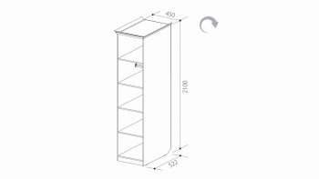 Шкаф-пенал ШиК-1 ( Уголок Школьника 2) в Камышлове - kamyshlov.mebel-e96.ru