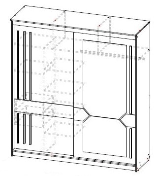 Шкаф-купе № 25 2000 мм (СВ) в Камышлове - kamyshlov.mebel-e96.ru