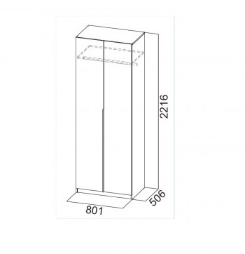 Шкаф 800 мм ШК-5 графит (СВ) в Камышлове - kamyshlov.mebel-e96.ru