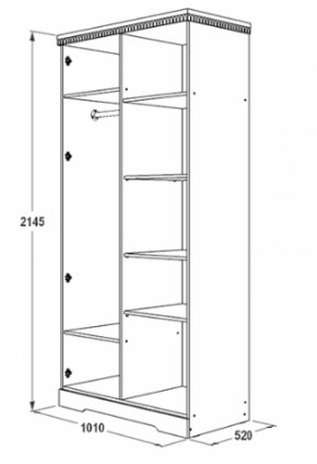 Шкаф 1000 мм для одежды и белья Ольга-12 МДФ в Камышлове - kamyshlov.mebel-e96.ru