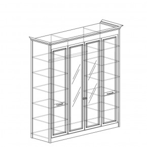 Шкаф 4-дверный с зеркалом Адель 457 (Яна) в Камышлове - kamyshlov.mebel-e96.ru