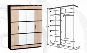 Шкаф 1680 мм 4-х дверный Ольга-13 в Камышлове - kamyshlov.mebel-e96.ru