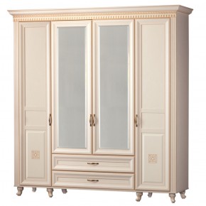 Шкаф для одежды 4-дверный с зеркалом Марлен 493 (Яна) в Камышлове - kamyshlov.mebel-e96.ru