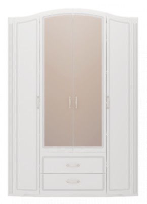 Шкаф для одежды 4-х дв.с ящиками Виктория 2  с зеркалами в Камышлове - kamyshlov.mebel-e96.ru