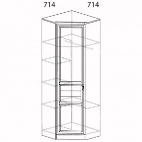 Шкаф для одежды угловой Лира 57 (Яна) в Камышлове - kamyshlov.mebel-e96.ru