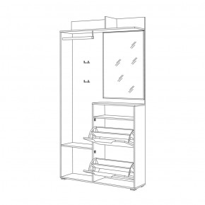 Шкаф комбинированный 10.13 Темпо в Камышлове - kamyshlov.mebel-e96.ru