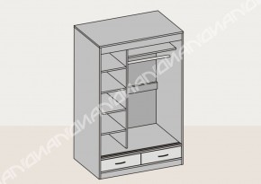 Шкаф-купе 1500 мм (арт. 009) венге/дуб белфорт в Камышлове - kamyshlov.mebel-e96.ru