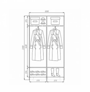 Шкаф-купе ХИТ 22-4-12/2-11 (420) в Камышлове - kamyshlov.mebel-e96.ru