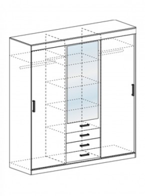 Шкаф-купе Лидер-3М 1700 мм (СтендМ) в Камышлове - kamyshlov.mebel-e96.ru