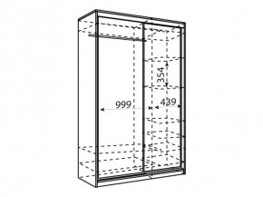 Шкаф-купе Рене 1500 вариант 1 (ЛДСП/ЛДСП) в Камышлове - kamyshlov.mebel-e96.ru