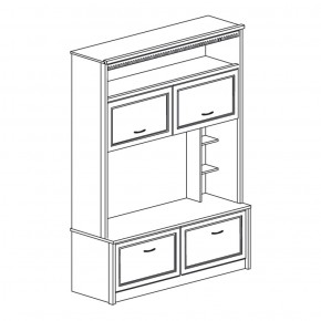 Шкаф многоцелевой Лючия 188 дуб оксфорд (Яна) в Камышлове - kamyshlov.mebel-e96.ru