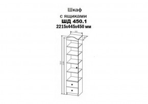 Шкаф-пенал KI-KI 450 мм, ШД450.1 (ДСВ) в Камышлове - kamyshlov.mebel-e96.ru