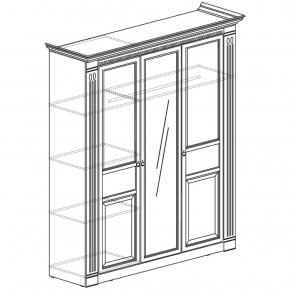 Шкаф трехдверный Лючия 180 дуб оксфорд (Яна) в Камышлове - kamyshlov.mebel-e96.ru