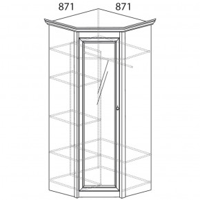 Шкаф угловой Флоренция 641 (Яна) в Камышлове - kamyshlov.mebel-e96.ru