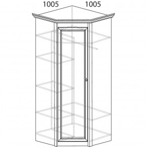 Шкаф угловой Флоренция 662 фасад глухой (Яна) в Камышлове - kamyshlov.mebel-e96.ru