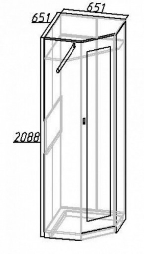 Шкаф угловой Комфорт 1 в Камышлове - kamyshlov.mebel-e96.ru