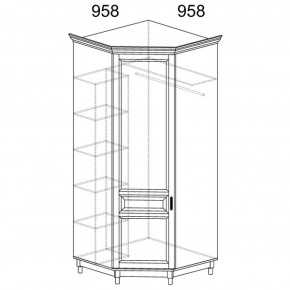 Шкаф угловой Прованс 418 (Яна) в Камышлове - kamyshlov.mebel-e96.ru