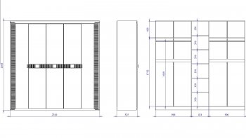 Шкаф 2300 мм 5 дверный Сиде (СБК) в Камышлове - kamyshlov.mebel-e96.ru