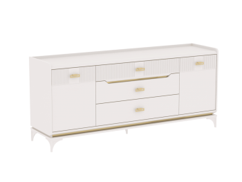 Комод широкий Сиде Белый (СБК) в Камышлове - kamyshlov.mebel-e96.ru