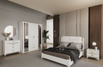 Спальный гарнитур Сиде Белый, модульный (СБК) в Камышлове - kamyshlov.mebel-e96.ru
