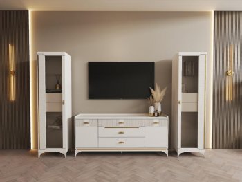 Стенка Сиде Белая (СБК) в Камышлове - kamyshlov.mebel-e96.ru