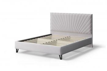 Кровать Сильвия мягкая Moonlight (серо-бежевый), 1600 (МЛК) в Камышлове - kamyshlov.mebel-e96.ru