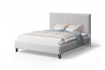 Кровать Сильвия мягкая Moonlight (серо-бежевый), 1600 (МЛК) в Камышлове - kamyshlov.mebel-e96.ru